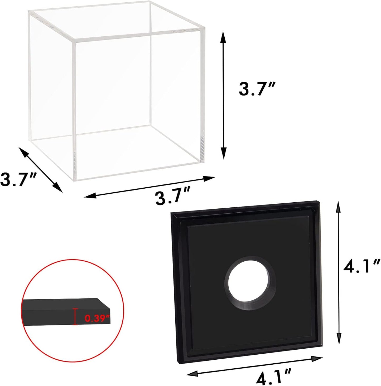 Baseball Display Case, Acrylic Baseball Holder Cube Baseball Box Memorabilia Display Cases for Official Baseball